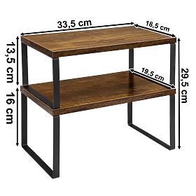 Set of 2 Bamboo Shelves GINGER RUSTIC