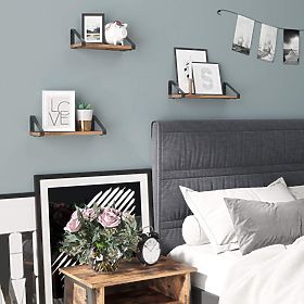 Set of 3 Loft Shelves SIRIN Black