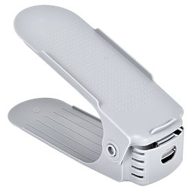 Set of Adjustable Shoe Holders 10 Pieces Grey