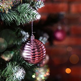 Set of Christmas Decorations Lila/Rose 208 pcs, Tutumi