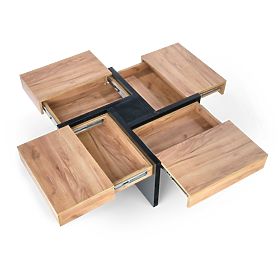 SEVILLA Coffee Table Top: Oak Craft, Legs: Black (3p=1pc)