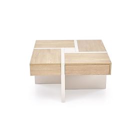 Coffee Table SEVILLA S, top: Cremona oak, legs: cashmere