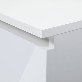 SHELF R60 1DR 4S CLP PK WHITE / WHITE GLOSS