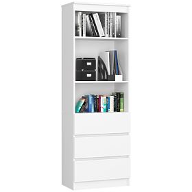 SHELF R60 3DR 2SH CLP PK WHITE