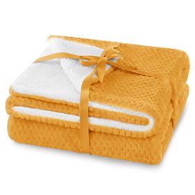 SHLEEPY Blanket Orange Jacquard Embossed Classic Style 130x180