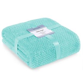 SHLEEPY Turquoise Jacquard Pattern Classic Style Blanket 220x240