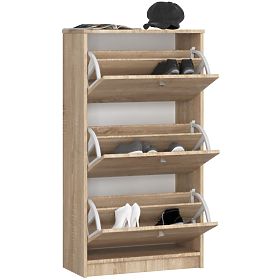 SHOE CABINET 3 FLIP DOORS 60 cm OAK SONOMA