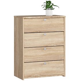 Shoe Cabinet with 4 Flip Doors 60 cm - Sonoma Oak