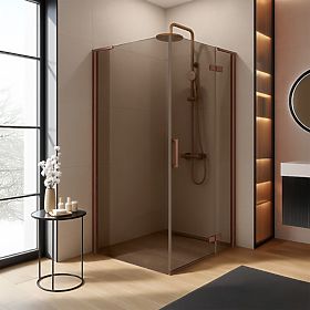 Shower Enclosure REA Hugo 100x80 Brushed Copper