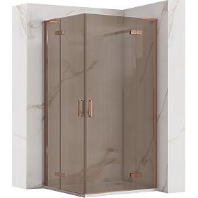 Shower Enclosure REA Hugo Double 80x80 Brushed Copper