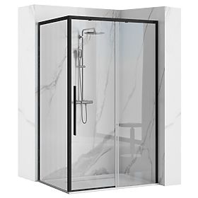 Shower Enclosure SOLAR BLACK MAT 120x90