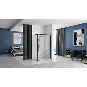 Shower Enclosure SOLAR BLACK MAT 120x90