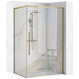 Shower Enclosure SOLAR GOLD Brushed 120x90