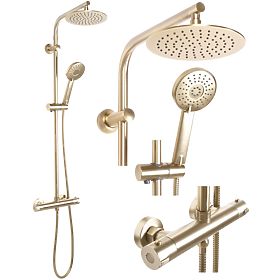 Shower Set with Thermostat REA Bliss Brushed Gold, Rea