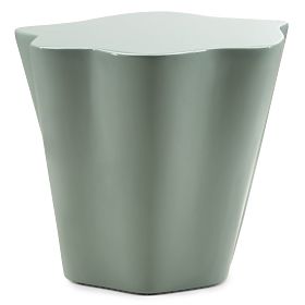 Side Table Bow 49 cm, Sage, Glossy, Rounded Shapes, lectus