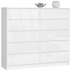 SIDEBOARD K140 10 DRAWERS CLP PK WHITE GLOSS
