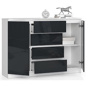 SIDEBOARD K140 2D 4DR CLP GRAPHITE GLOSS