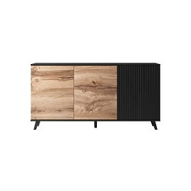 Sideboard RANDOM KM-1 - Wotan Oak/Black, Halmar