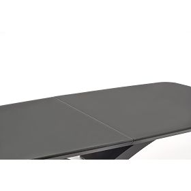 SILVESTRO Extendable Table Top - Dark Gray, Legs - Black