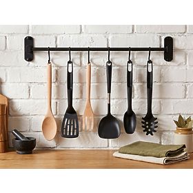 SIVAS Black Kitchen and Bathroom Rail