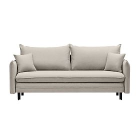 Sofa with Sleeping Function and Storage Notti, Beige-Grey