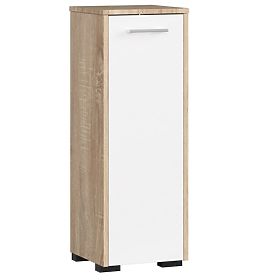 STANDING BATHROOM CABINET FIN S30 1D OAK SONOMA / WHITE