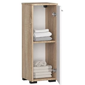 STANDING BATHROOM CABINET FIN S30 1D OAK SONOMA / WHITE