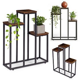 Standing Flower Stand with 3 Shelves Loft ModernHome, MODERNHOME
