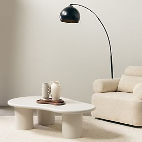 Sucre Coffee Table Grey-Beige, Matte, Rounded Shapes, lectus