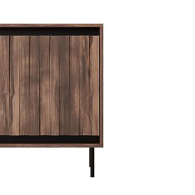 SWING KM-1 Chest of Drawers Walnut/Black, Legs: Black (2p=1pc)