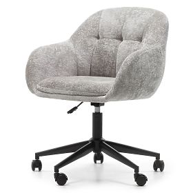 Swivel Chair Acapulco, Light Grey, Rounded Shapes, lectus