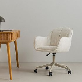 Swivel Chair Almeria, Cream/Beige Legs