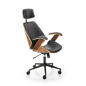 Swivel Chair IGNAZIO, Walnut-Black (1p=1pc)