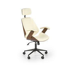 Swivel Chair IGNAZIO, Walnut-Cream (1p=1pc)