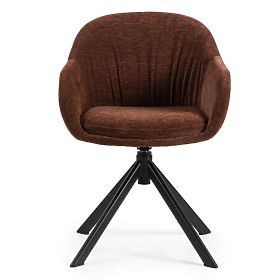 Swivel Chair Kairo, Brown-Red