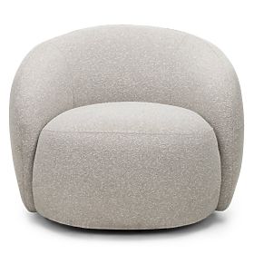 Swivel Chair Nambi Beige-Grey, Rounded Shapes