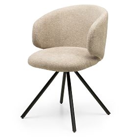 Swivel Chair Pearl Mocha, Black Legs