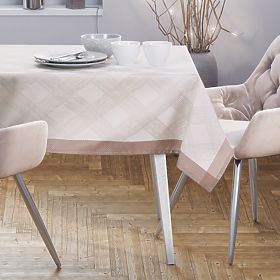 Tablecloth MILLUZA Cream Metallic Classic Design 110x160 ameliahome