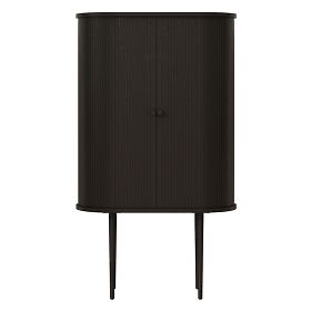 Tall Clemente Dresser with Slats, Black, lectus