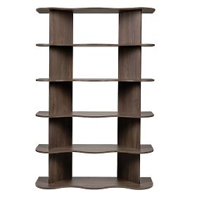 Tall Rheo Shelf, Villa Walnut, Wavy