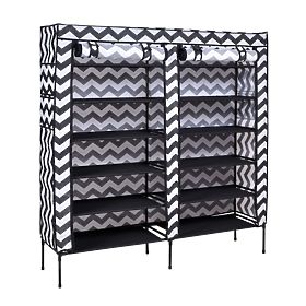 Textile Shoe Cabinet Gabi - Zebra