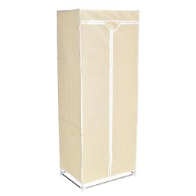 Textile Wardrobe with Shelf Fela - Beige