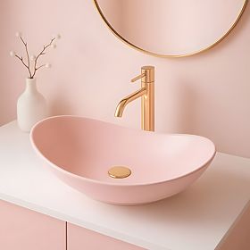 Timeless Rea Royal Powder Pink Matt Washbasin