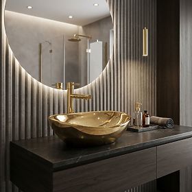 Timeless Rea Sofia Gold Washbasin, Rea