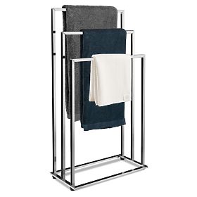 Tire Chrome 3-Arm Towel Rack Stand