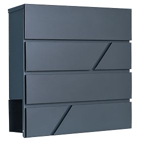 Tove Letter Mailbox with Newspaper Holder Anthracite