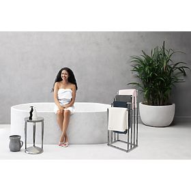 Towel Stand Rack with 4 Arms Neli Chrome Color