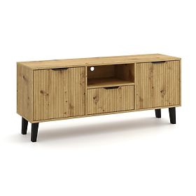 TV Cabinet Scandi 2D1S SLIM OAK ARTISAN