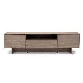 Two-door TV Cabinet with Drawer Kanso, Pearl Oak