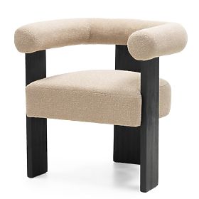 Upholstered Chair Chili Beige/Black, Rubberwood